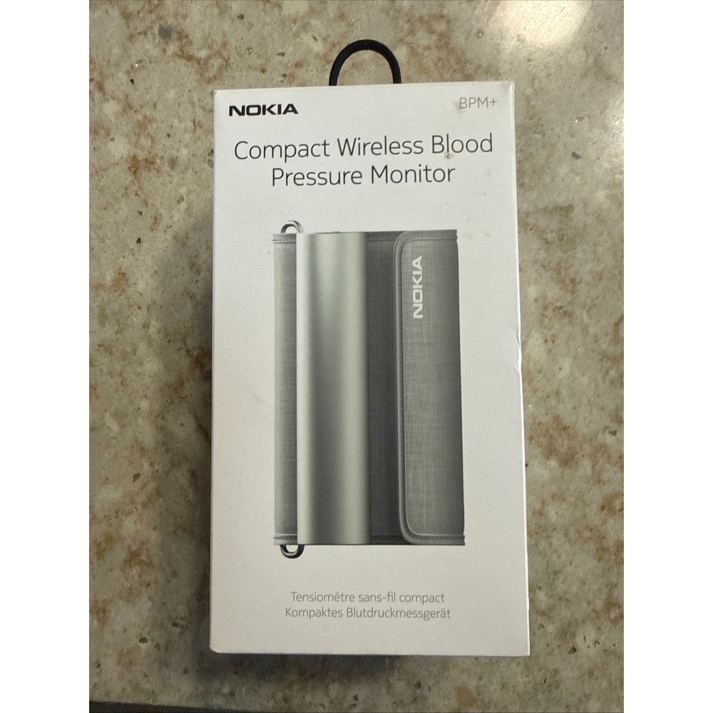 Nokia BPM+ Compact Wireless Blood Pressure Monitor Gray Bluetooth BP-801